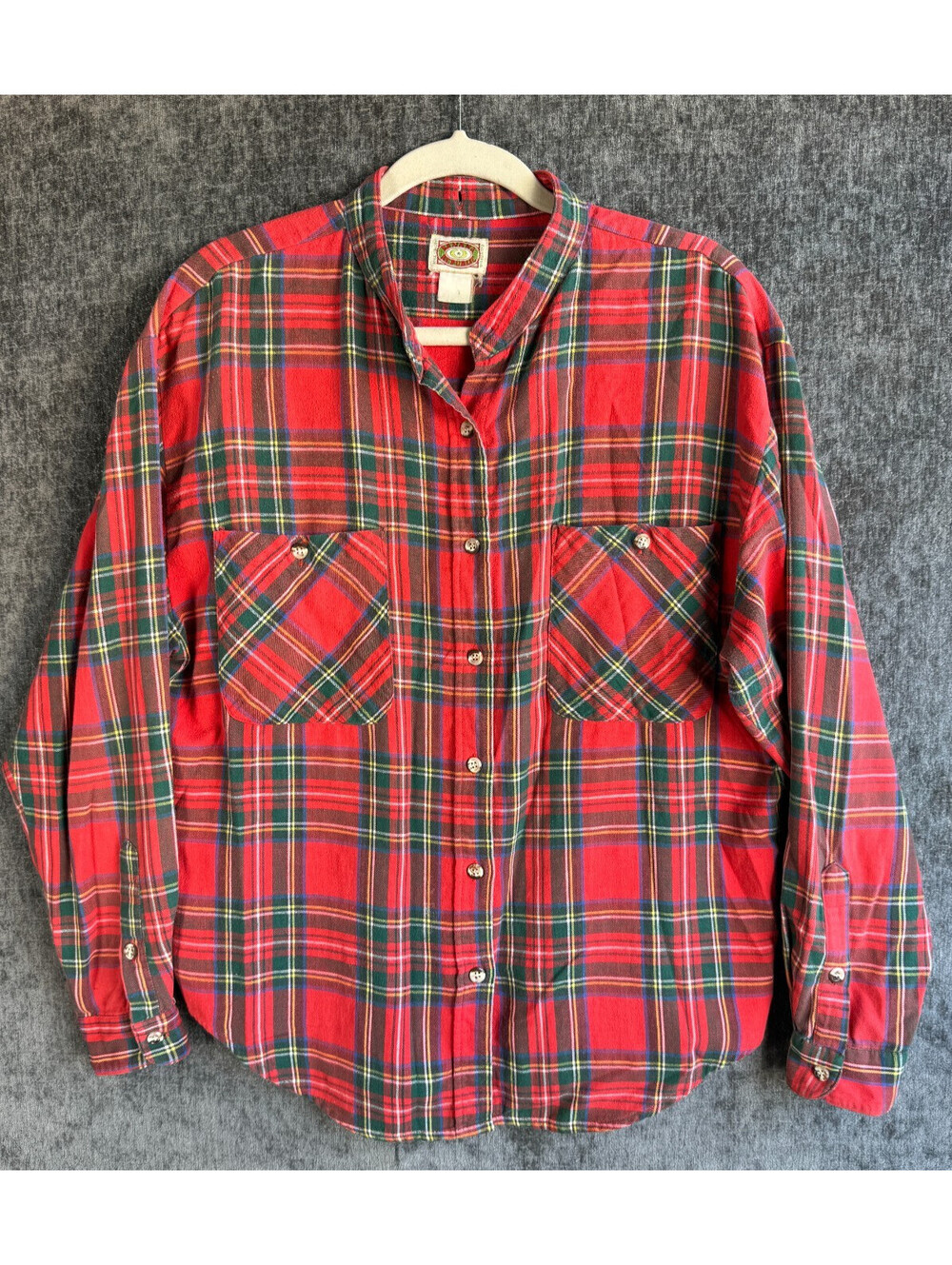 Vtg 80s Banana Republic Mill Valley Plaid Flannel Shirt Mens XL